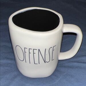 Rae Dunn Offense Mug - Cream with Black Interior